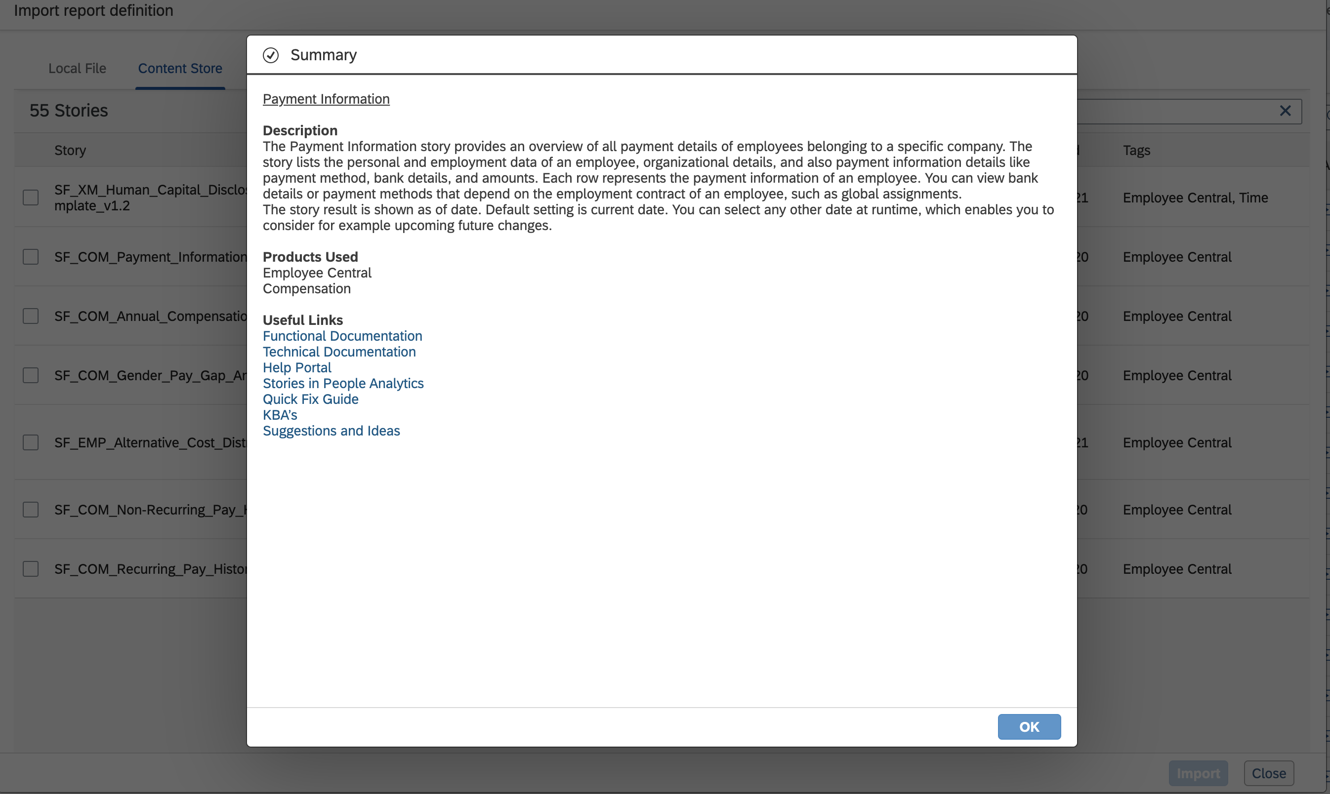 payment method assignment successfactors